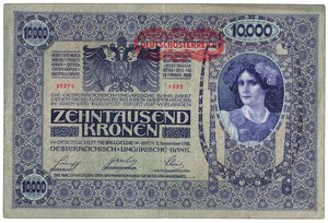 obverse: IMPERO AUSTRO-UNGARICO - 10.000 Kronen 1918