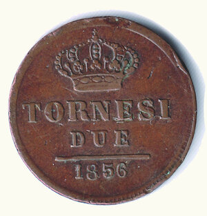 obverse: NAPOLI - Ferdinando II - 2 Tornesi 1856 - Pagani 410.