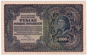 obverse: POLONIA - 1.000 Zlotich 1919