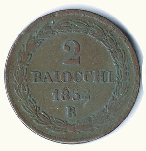 obverse: BOLOGNA - Pio IX - 2 Baiocchi 1852