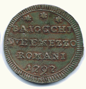 reverse: ROMA - Pio VI - San Pietrino - 2 e ½ Baiocchi 1797 - Alta conservazione.