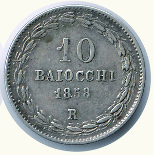 reverse: ROMA - Pio IX - 10 Baiocchi