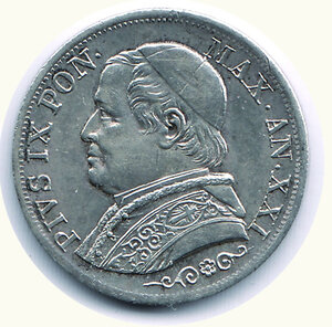 reverse: ROMA - Pio IX - Lira 1867 - A. XXI.