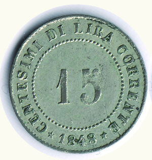 obverse: VENEZIA - Governo provvisorio 1848 - 15 Cent.