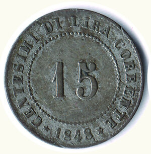 obverse: VENEZIA - Governo Provvisorio - 15 Centesimi 1848 z.v.