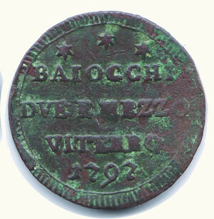 reverse: VITERBO - Sampietrino da 2,5 Baiocchi 1797.