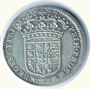 reverse: SAVOIA - Vittorio Amedeo II reggenza - Lira 1677