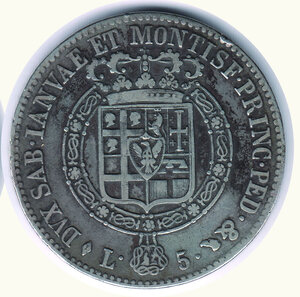 reverse: VITTORIO EMANUELE I - 5 Lire 1819
