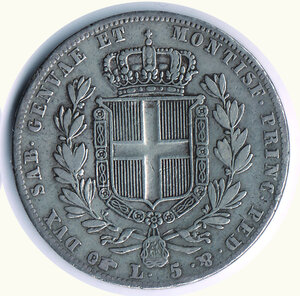 reverse: CARLO ALBERTO - 5 Lire 1839 -