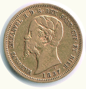obverse: SAVOIA - Vittorio Emanuele II - 10 Lire 1857.
