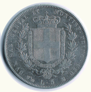 reverse: VITTORIO EMANUELE II - 5 Lire 1850