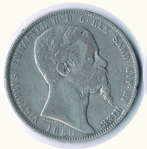 obverse: SAVOIA - Vittorio Emanuele II - 5 Lire 1850 Ge.