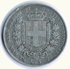 reverse: SAVOIA - Vittorio Emanuele II - 5 Lire 1852 Ge.