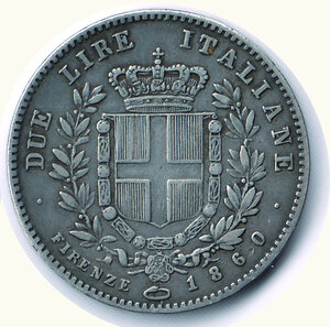 reverse: SAVOIA - Vittorio Emanuele II - 2 Lire 1860 Fi.