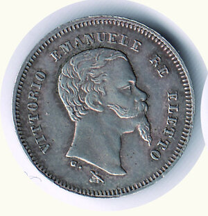 obverse: SAVOIA - Vittorio Emanuele II (re eletto) - 50 Cent. 1860 Fi.