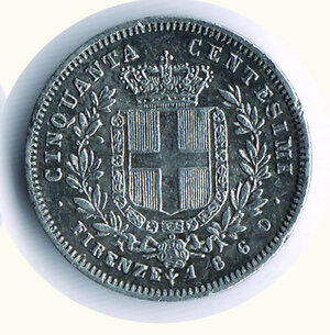 reverse: VITTORIO EMANUELE II - 50 Centesimi 1860