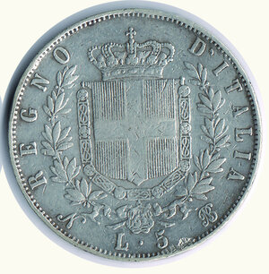 reverse: SAVOIA - Vittorio Emanuele II - 5 Lire 1864 Na.