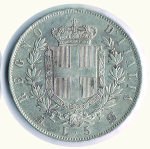reverse: SAVOIA - Vittorio Emanuele II - 5 Lire 1869 Mi.