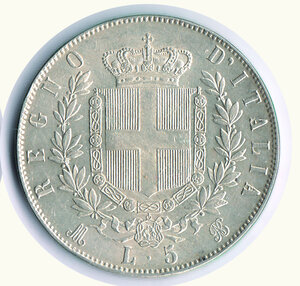 reverse: SAVOIA - Vittorio Emanuele II - 5 Lire 1871 Mi.