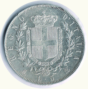 reverse: VITTORIO EMANUELE II - 5 Lire 1874