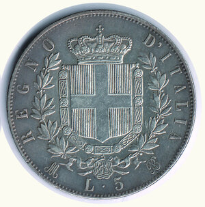 reverse: VITTORIO EMANUELE II - 5 Lire 1874