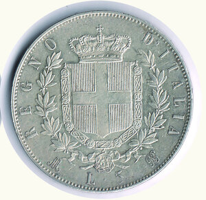 reverse: VITTORIO EMANUELE II - 5 Lire 1875