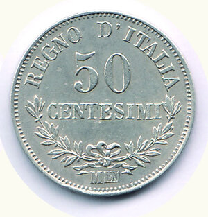 reverse: SAVOIA - Vittorio Emanuele II - 50 Cent. 1863 Mi.