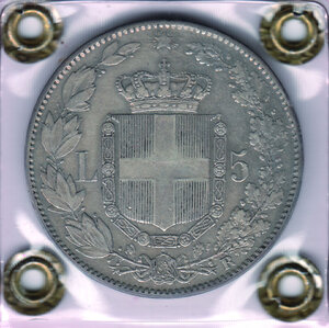 reverse: UMBERTO I - 5 Lire 1878