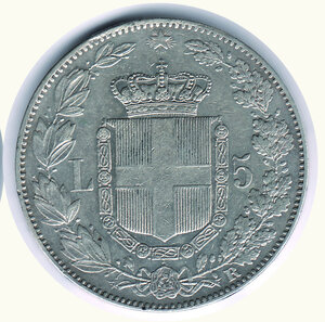 reverse: UMBERTO I - 5 Lire 1879