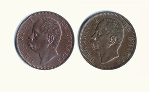 obverse: UMBERTO I - 10 Centesimi 1894 (2 monete)