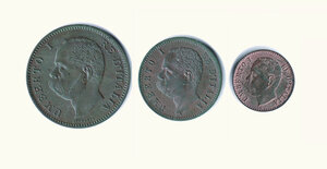 obverse: UMBERTO I - 5, 2, 1 Centesimo 1895 - Totale 3 monete