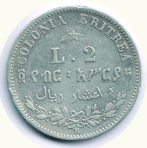 reverse: UMBERTO I - Colonia Eritrea - 2 Lire 1896