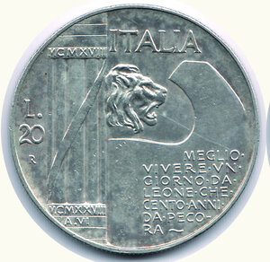 obverse: SAVOIA - Vittorio Emanuele III - 20 Lire 1928 - Cappellone.