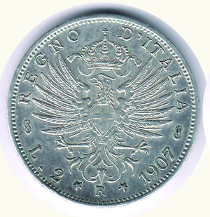 obverse: SAVOIA - Vittorio Emanuele III - 2 Lire 1907.