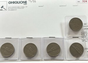 obverse: VITTORIO EMANUELE III - Buono da 2 Lire - 5 monete