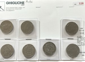 obverse: VITTORIO EMANUELE III - 2 Lire - 7 monete