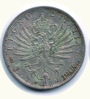 obverse: SAVOIA - Vittorio Emanuele III - Lira 1906 - Patina su fondi lucenti.