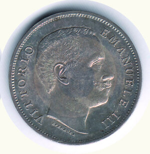 reverse: SAVOIA - Vittorio Emanuele III - Lira 1907 - Patina su fondi lucenti.