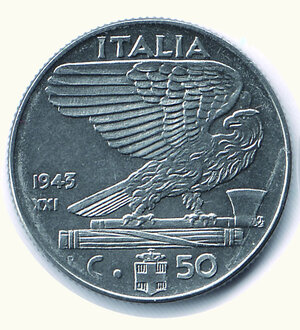 obverse: SAVOIA - Vittorio Emanuele III - 50 Cent. 1943.