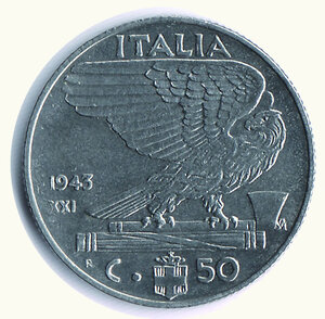 obverse: VITTORIO EMANUELE III - 50 Centesimi 1943