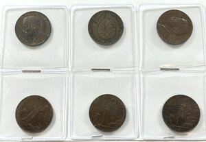 obverse: VITTORIO EMANUELE III - 5 Centesimi - 6 monete