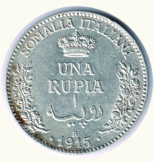 obverse: VITTORIO EMANUELE III - Somalia italiana - Rupia 1915