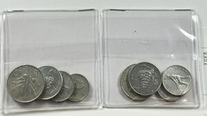 obverse: REPUBBLICA ITALIANA - Serie 1948 e 1949 - Totale 8 monete
