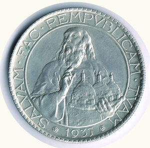 obverse: SAN MARINO - 100 Lire 1937.