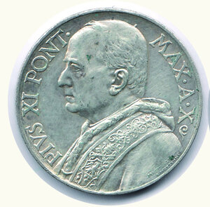 obverse: VATICANO - Pio XI (1922-1939) - 10 Lire 1931