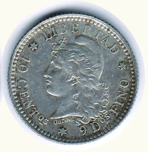 reverse: ARGENTINA - 10 Centavos 1883