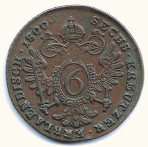 reverse: AUSTRIA - Francesco II - 6 Kreuzer 1800.