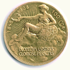 obverse: AUSTRIA Franz Joseph 100 Corona 1908
