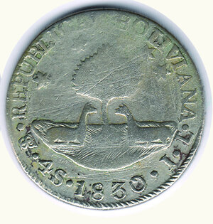 reverse: BOLIVIA - Repubblica - 4 Soles 1830