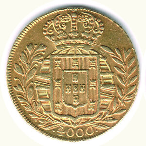 obverse: BRASILE - Giovanni VI - 4.000 Reis 1822.